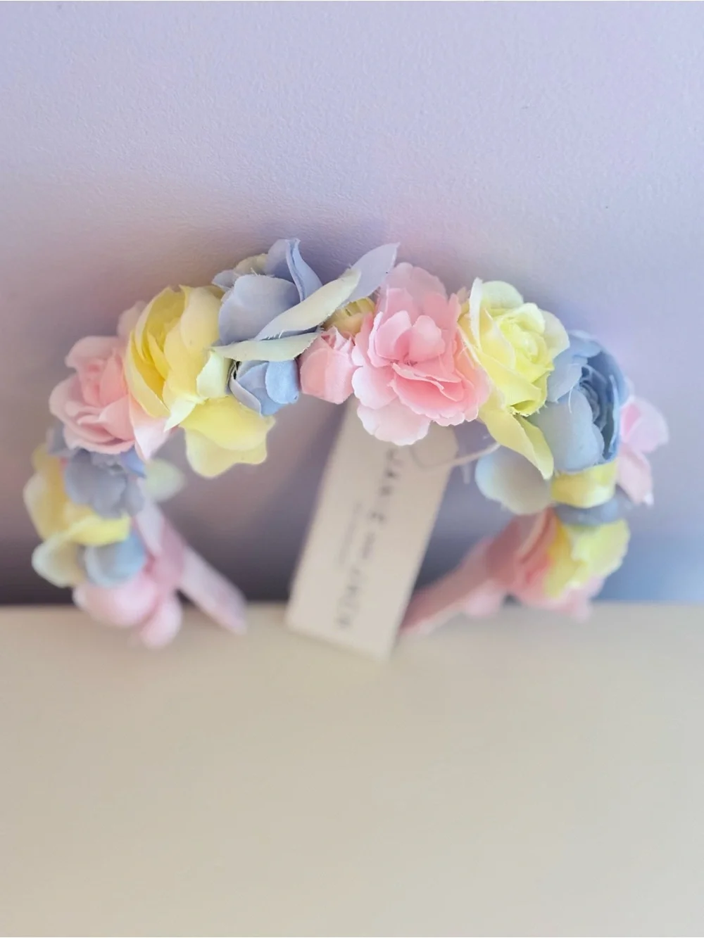 NWT Janie and Jack Pastel Flower Crown Headband One Size